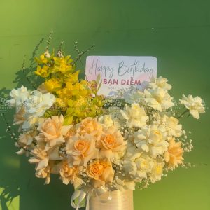 Lẵng Hoa Hồng Thiết Kế Chúc Mừng H017