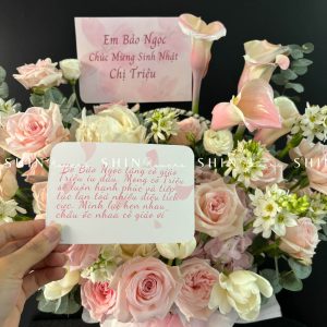 Lẵng Hoa Thiết Kế Chúc Mừng H021