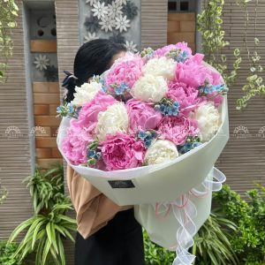 Hoa Bó Mẫu Đơn Hồng Dinner Plate R113