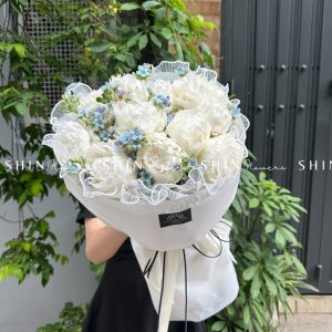 Hoa Bó Mẫu Đơn 10 Bowl Of Cream R131