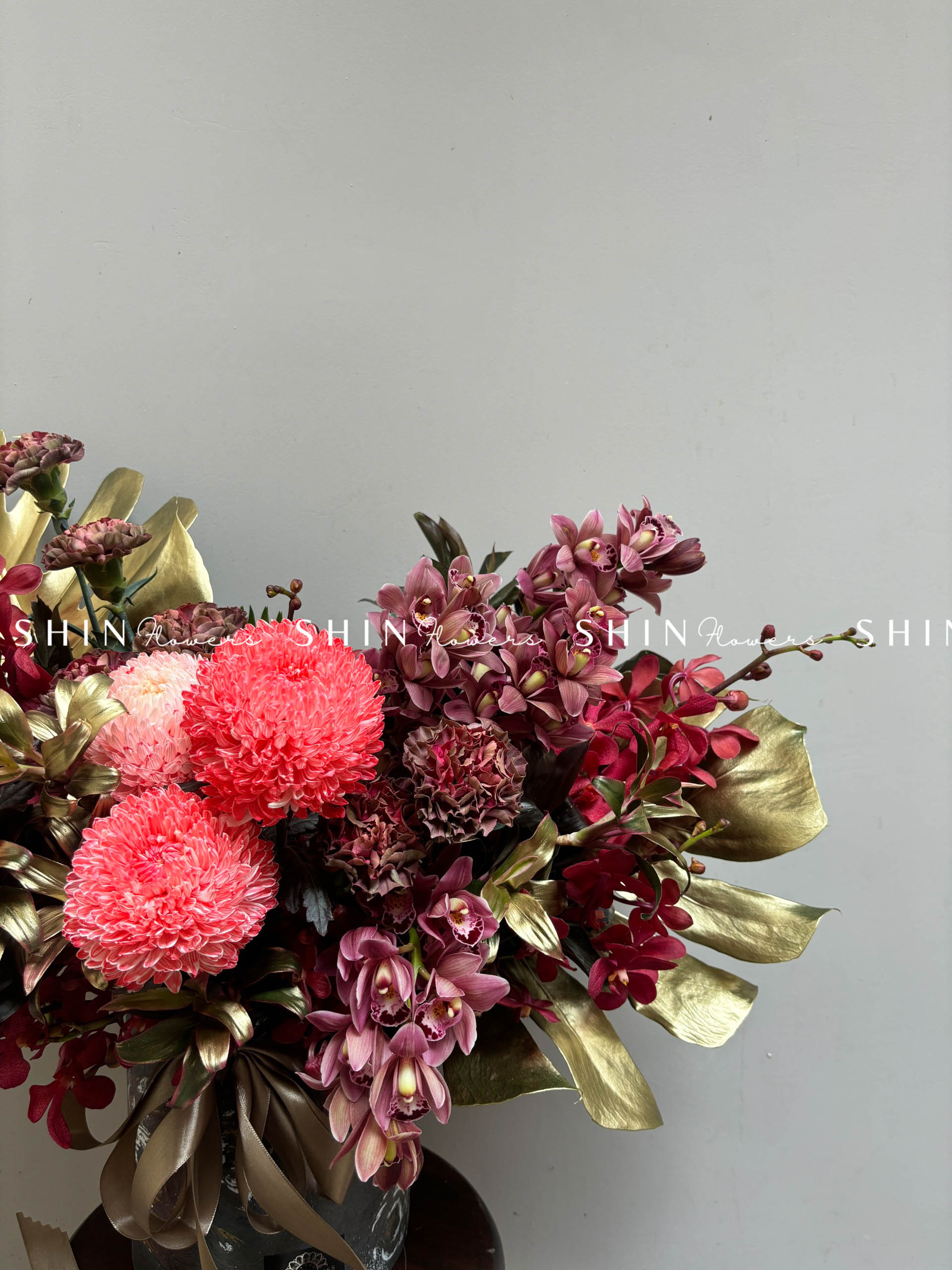 Lẵng Hoa Cúc Mẫu Đơn Thiết Kế Chúc Mừng H034