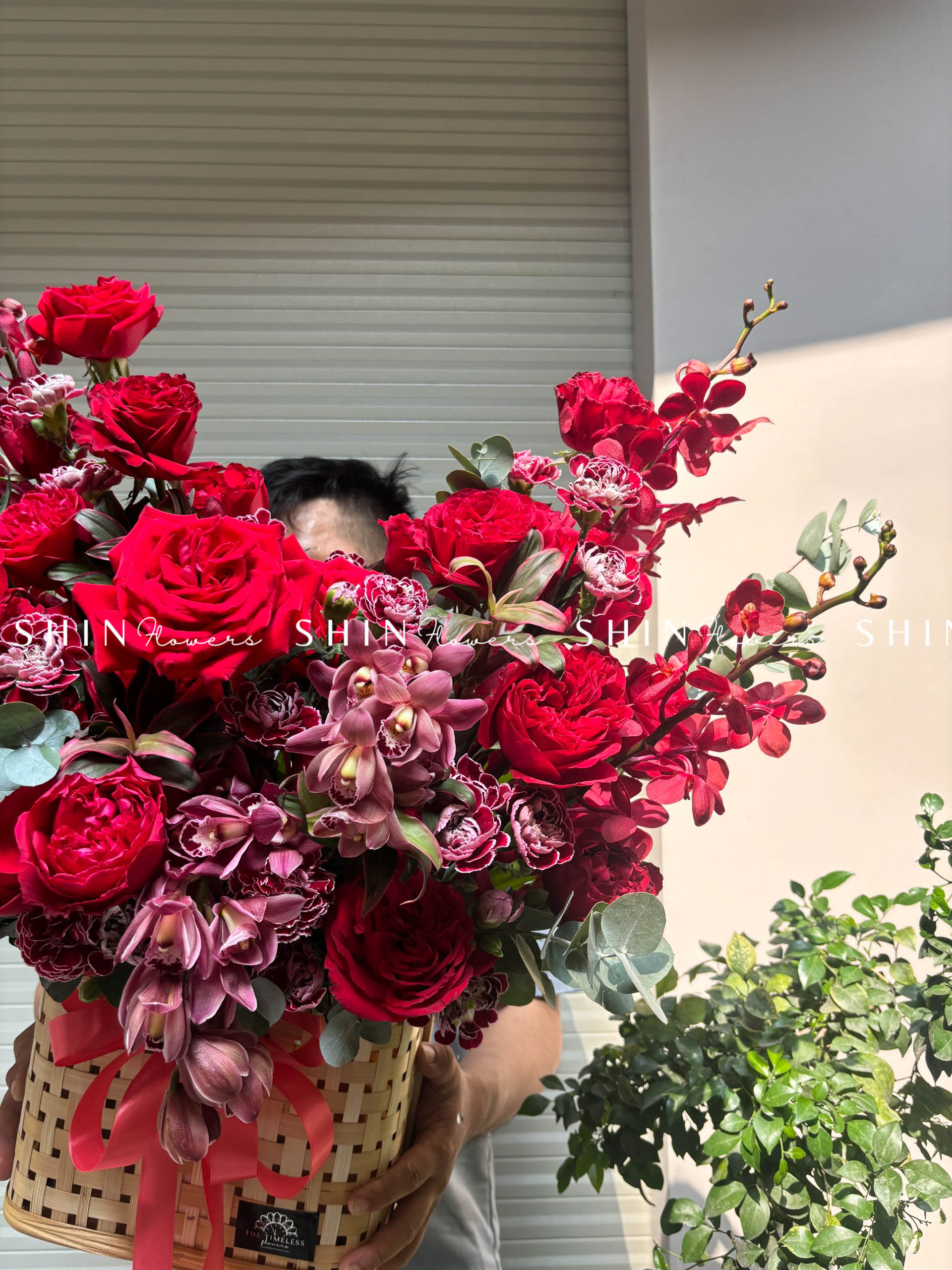 Lẵng Hoa Cúc Mẫu Đơn Thiết Kế Chúc Mừng H034