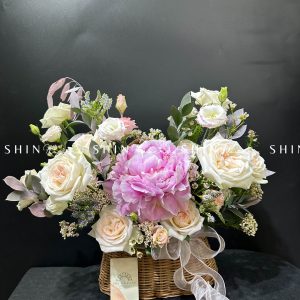 Lẵng Hoa Mẫu Đơn Chúc Mừng H027