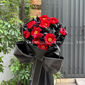 Hoa Bó 10 Mẫu Đơn Đỏ Red Red Rose S010