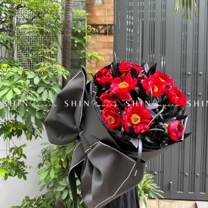 Hoa Bó 10 Mẫu Đơn Đỏ Red Red Rose S010