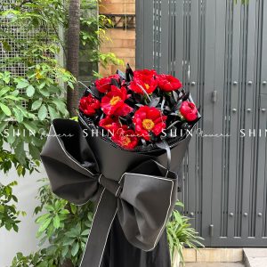 Hoa Bó 10 Mẫu Đơn Đỏ Red Red Rose S010