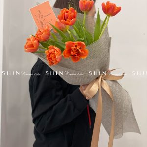 Hoa Bó 8 Tulip Cam Kép S046