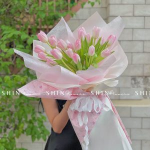 Hoa Bó 20 Tulip Hồng S036