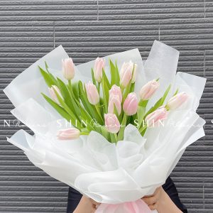 Hoa Bó 13 Tulip Hồng S026