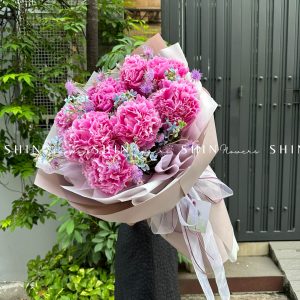 Hoa Bó 8 Mẫu Đơn Gamma Hồng S063