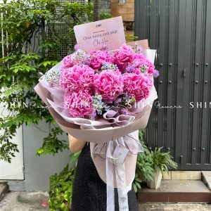 Hoa Bó 8 Mẫu Đơn Gamma Hồng S063