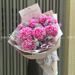 Hoa Bó 8 Mẫu Đơn Gamma Hồng S063