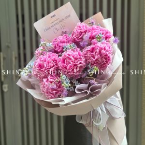 Hoa Bó 8 Mẫu Đơn Gamma Hồng S063