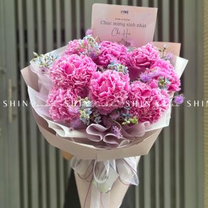 Hoa Bó 8 Mẫu Đơn Gamma Hồng S063