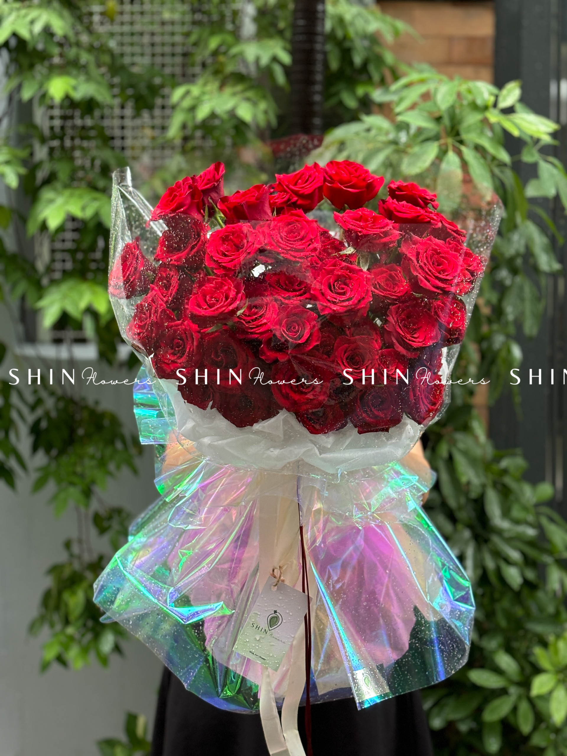 Hoa Bó Hoa 60 Hồng Đỏ S070