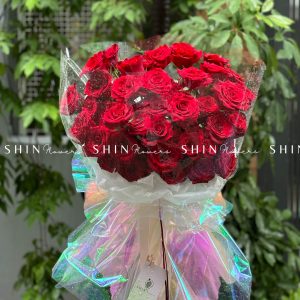 Hoa Bó Hoa 60 Hồng Đỏ S070