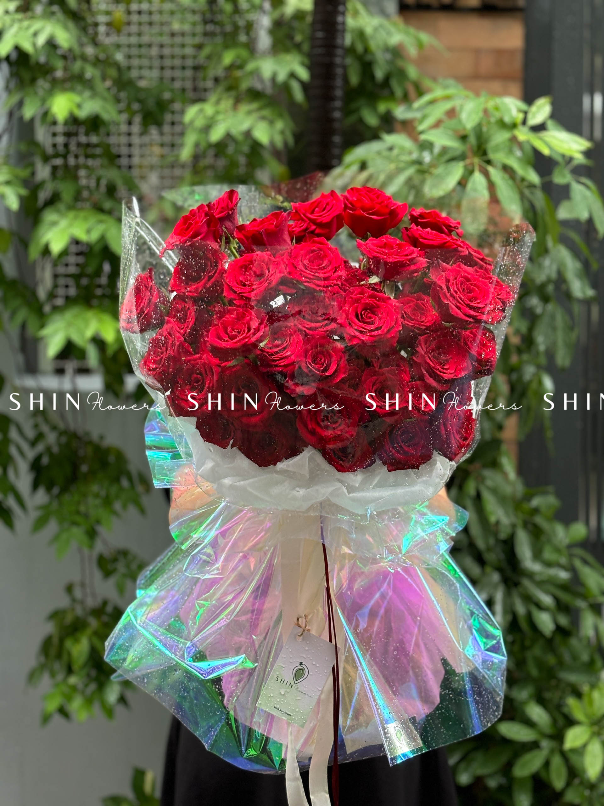Hoa Bó Hoa 60 Hồng Đỏ S070