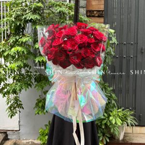 Hoa Bó Hoa 60 Hồng Đỏ S070