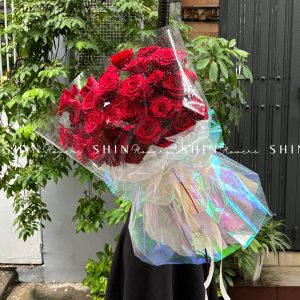 Hoa Bó Hoa 60 Hồng Đỏ S070