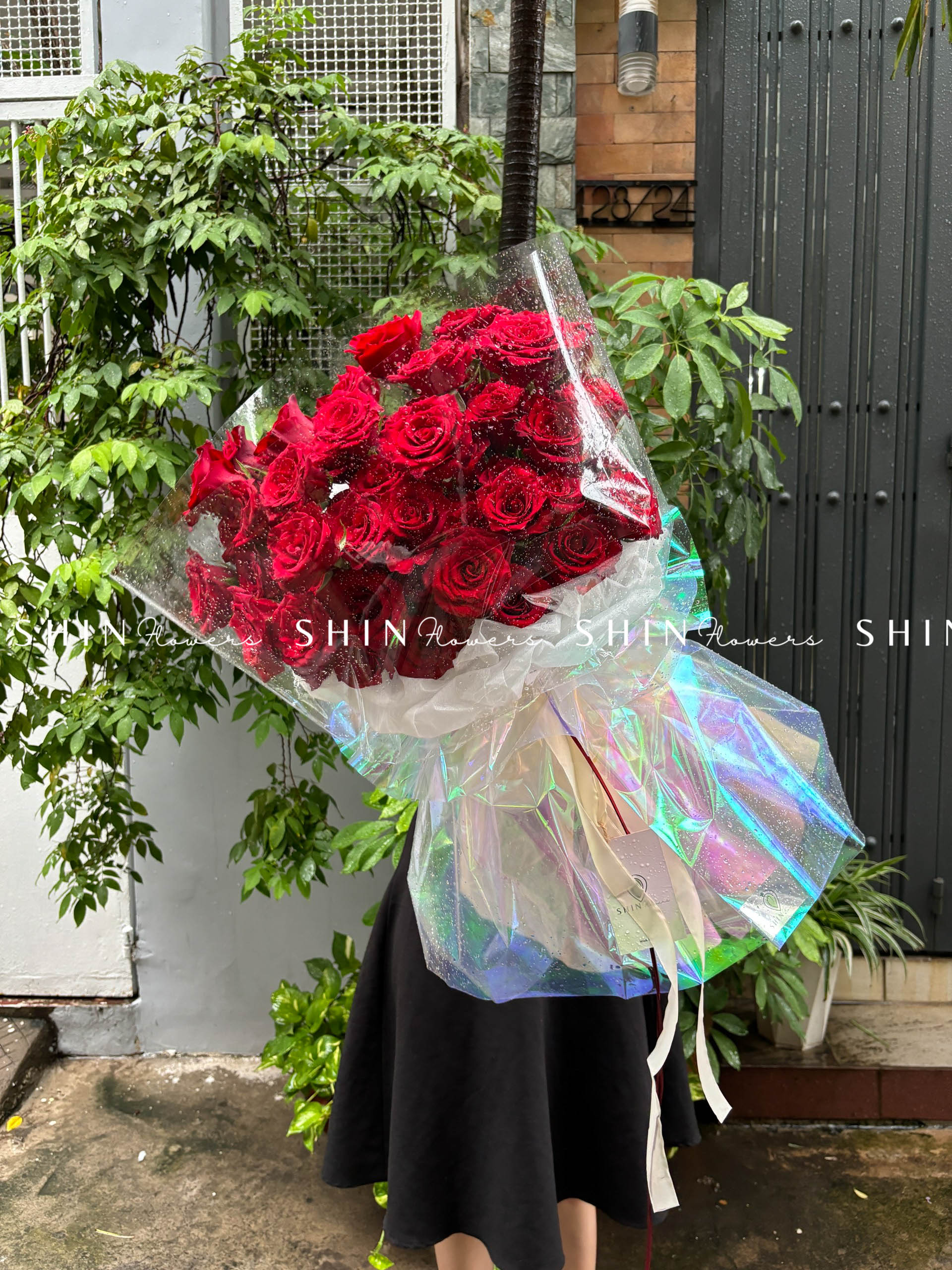 Hoa Bó Hoa 60 Hồng Đỏ S070