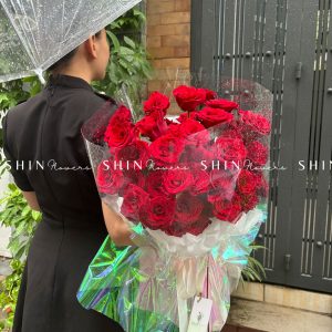 Hoa Bó Hoa 60 Hồng Đỏ S070