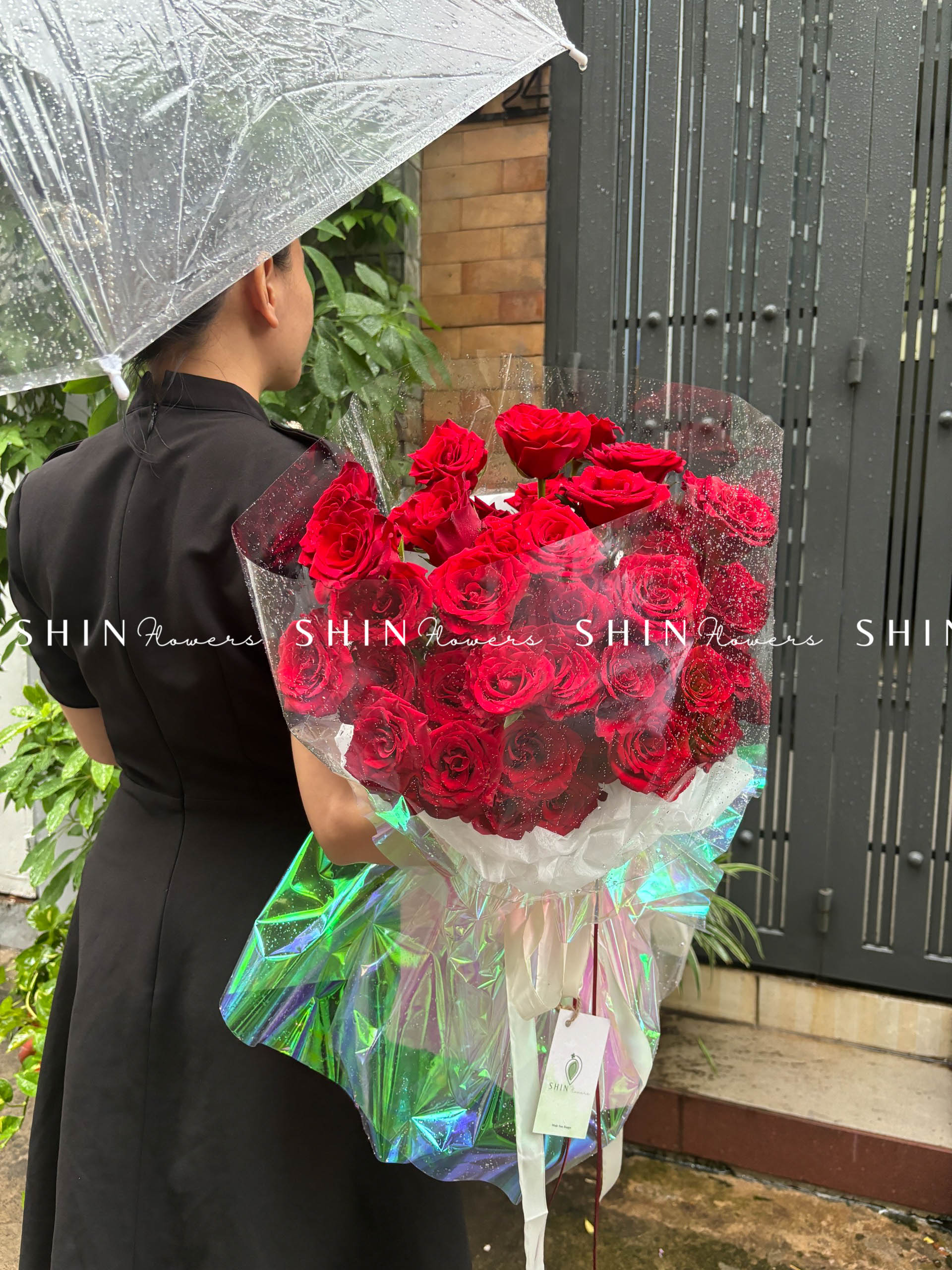 Hoa Bó Hoa 60 Hồng Đỏ S070
