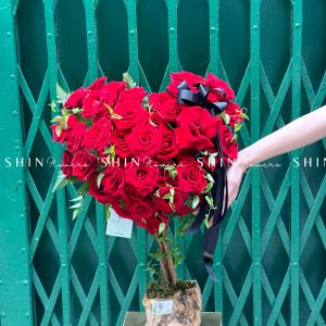 Cây Hoa Trái Tim Hoa Hồng Đỏ T001