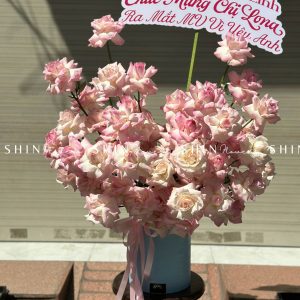 Lẵng Hoa Hồng Song Hỷ chúc mừng H052