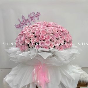 Bó Hồng Khổng Lồ 200 Đóa Hồng Pink Ohara S091