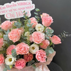 Lẵng Hoa Hồng Pink Monster H056