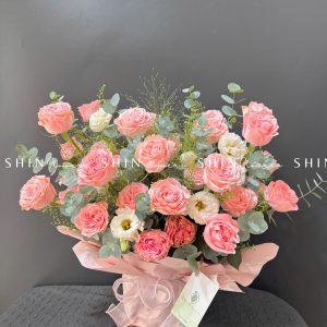 Lẵng Hoa Hồng Pink Monster H056