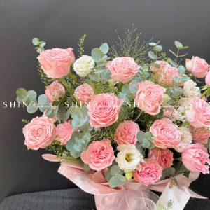 Lẵng Hoa Hồng Pink Monster H056