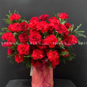 Lẵng Hoa Hồng Đỏ Chúc Mừng H059