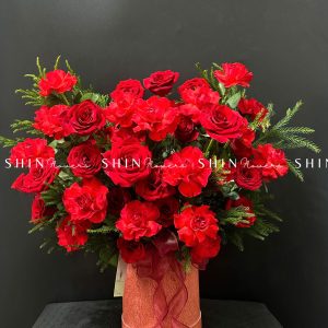 Lẵng Hoa Hồng Đỏ Chúc Mừng H059