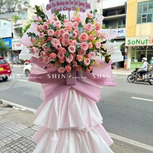 Kệ Hoa Khai Trương Hoa Hồng 2m K03