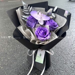 Bó 3 Hoa Hồng Tím Nhập Ecuador Shyla S162