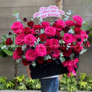 Lẵng Hoa Hồng Nhập Ecuador Full Monty H069