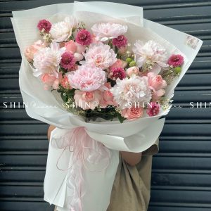 Hoa Bó 7 Mẫu Đơn Hồng S158