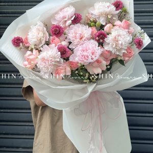 Hoa Bó 7 Mẫu Đơn Hồng S158