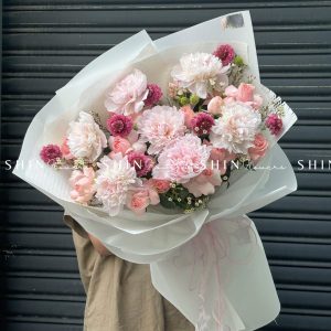 Hoa Bó 7 Mẫu Đơn Hồng S158