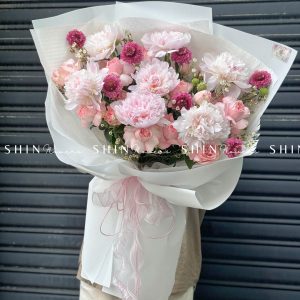 Hoa Bó 7 Mẫu Đơn Hồng S158