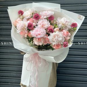 Hoa Bó 7 Mẫu Đơn Hồng S158