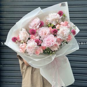 Hoa Bó 7 Mẫu Đơn Hồng S158