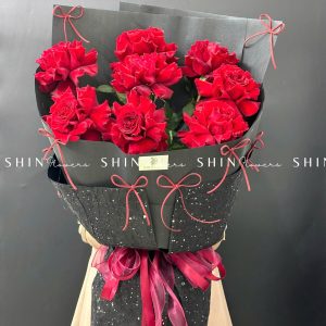 Bó 8 Hoa Hồng Đỏ Nhập Ecuador Hearts Khổng Lồ S169