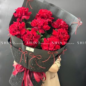 Bó 8 Hoa Hồng Đỏ Nhập Ecuador Hearts Khổng Lồ S169