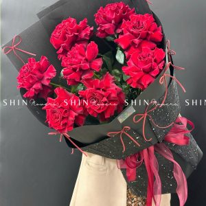 Bó 8 Hoa Hồng Đỏ Nhập Ecuador Hearts Khổng Lồ S169