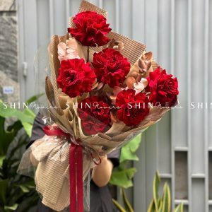 Bó hoa 5 Hoa Hồng Đỏ Nhập Ecuador Hearts S192