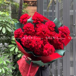 Bó hoa 25 Hoa Hồng Đỏ Nhập Ecuador Hearts S191