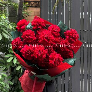 Bó hoa 25 Hoa Hồng Đỏ Nhập Ecuador Hearts S191