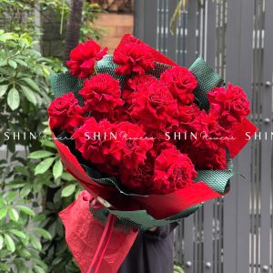 Bó hoa 25 Hoa Hồng Đỏ Nhập Ecuador Hearts S191